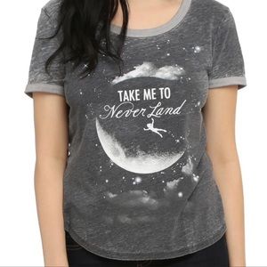 Disney Peter Pan Neverland Burnout Short Sleeve Tee Large